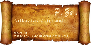 Palkovics Zsigmond névjegykártya