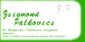 zsigmond palkovics business card